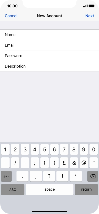 Press Description and key in the required name.