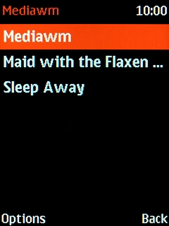 Select the required audio file.