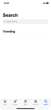 Press the search field and key in the name or subject of the required app.