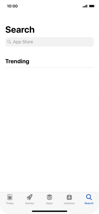 Press the search field and key in the name or subject of the required app.