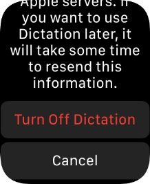 Press Turn Off Dictation.