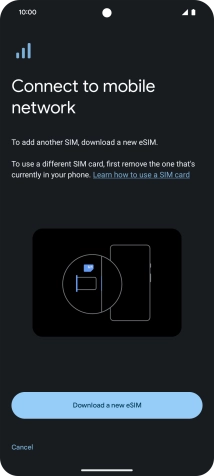 Press Download a new eSIM.