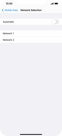 If you turn off the function, press the required network.
