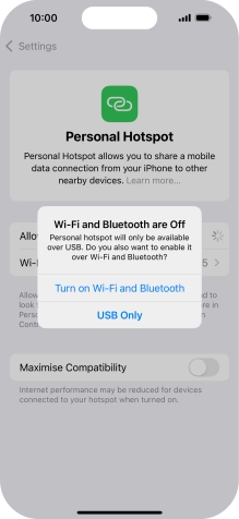 If Wi-Fi is turned off, press Turn on Wi-Fi and Bluetooth.