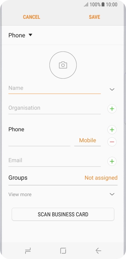 Press Name and key in the required name.