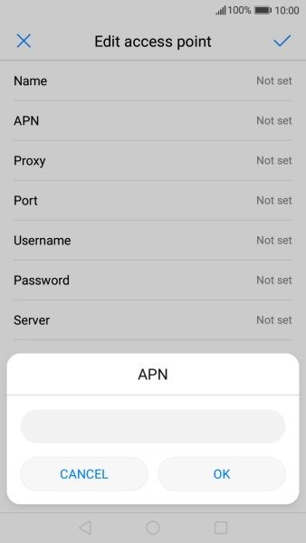 Key in live.vodafone.com and press OK.