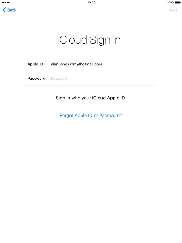 Press the field next to 