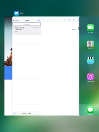 Slide the required application upwards to end it.