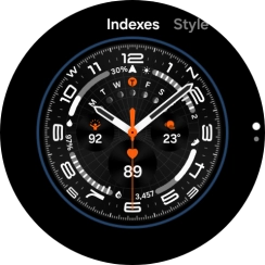 Slide your finger on the screen to change between the different designs.