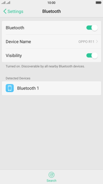 Press the indicator next to 