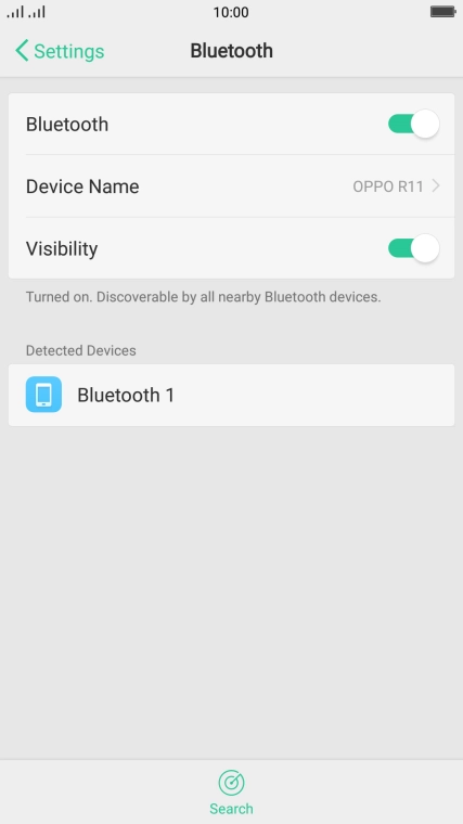 Press the indicator next to 