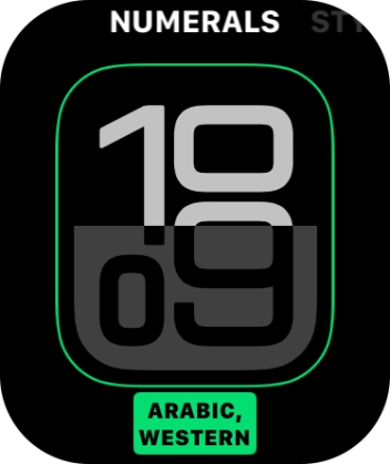 Turn the Digital Crown to change between the different designs.