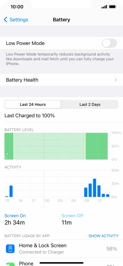 Press Battery Health.