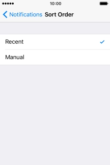 Press Recent to sort notifications by time.