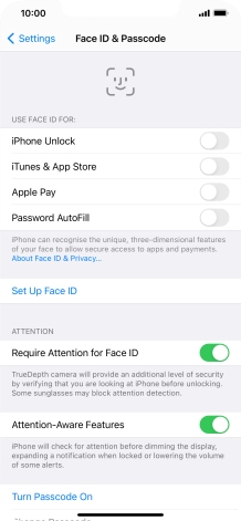 Press Set Up Face ID.