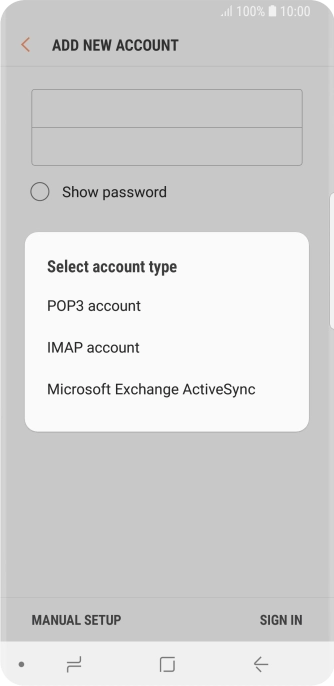 Press IMAP account.