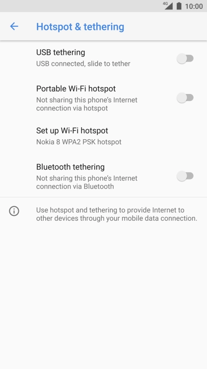 Press Set up Wi-Fi hotspot.