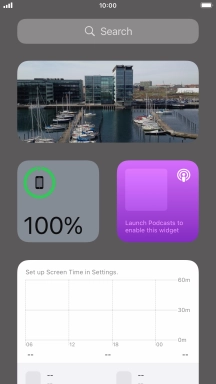 Slide your finger upwards on the screen.