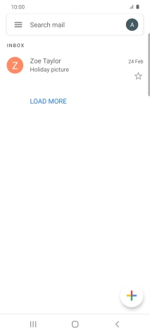 Press the email account icon.