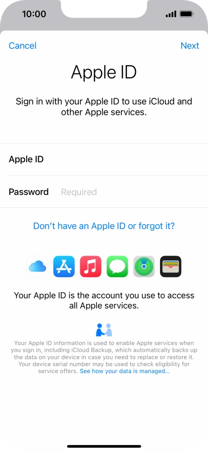 Press the field next to 