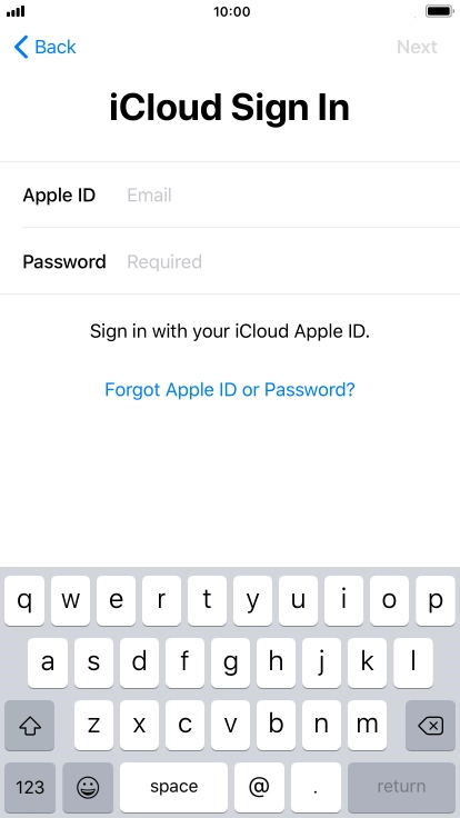 Press the field next to 