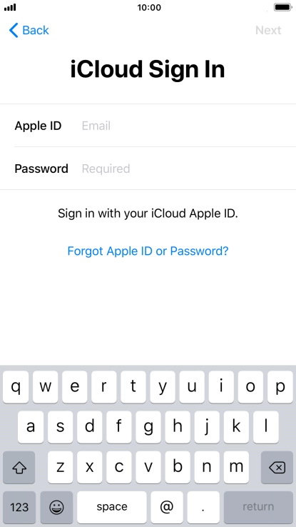 Press the field next to 