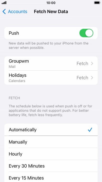 Press the indicator next to 