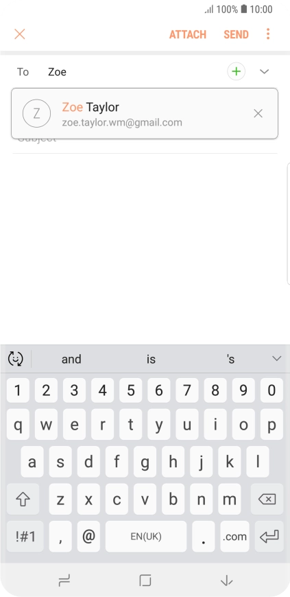 Press the required contact.