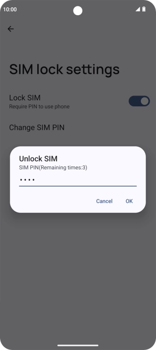 Key in your PIN and press OK.