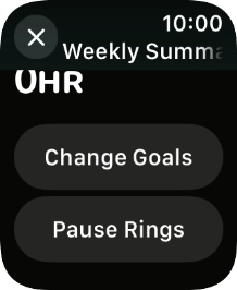 Follow the instructions on the screen to see an activity summary for the current week or to adjust the daily activity goal.