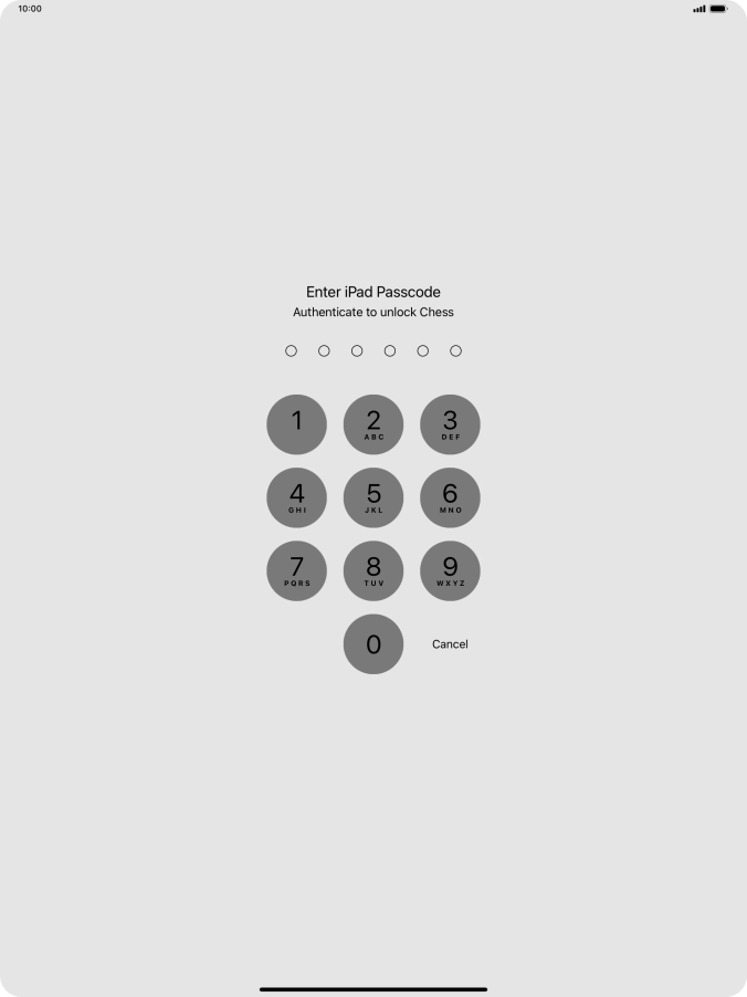 Use the lock code you created. The app is now no longer locked.