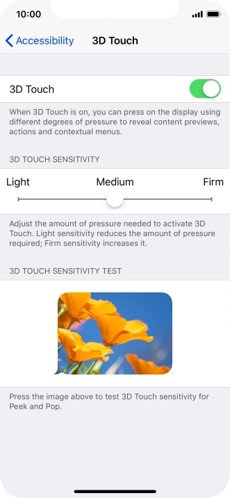 Press and drag the indicator below 