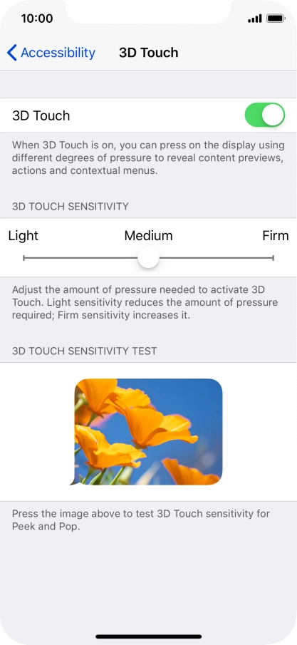 Press and drag the indicator below 