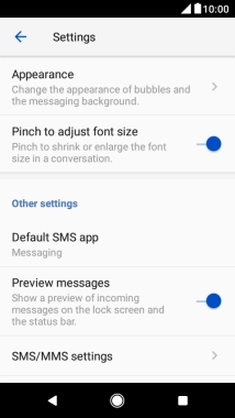 Press Default SMS app.