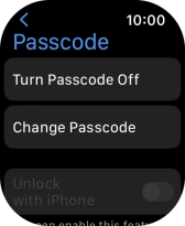 Press Turn Passcode Off and key in the current lock code.