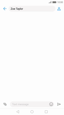 Press the text input field and write the text for your text message.