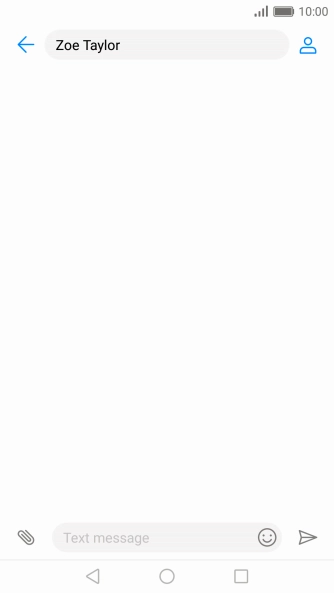Press the text input field and write the text for your text message.