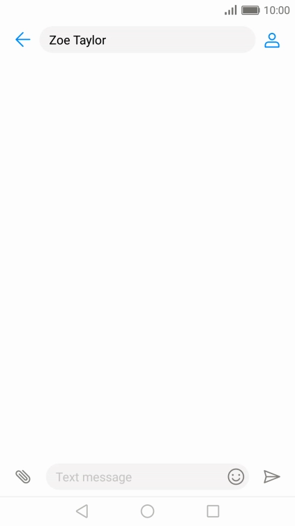 Press the text input field and write the text for your text message.