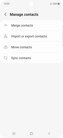 Press Import or export contacts.