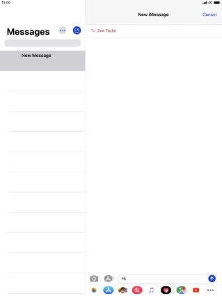 Press the send icon.