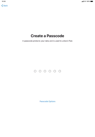 Press Passcode Options.