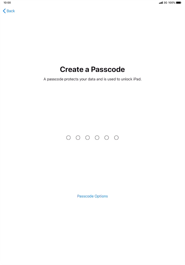 Press Passcode Options.