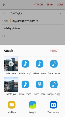 Press My Files and go to the required folder.