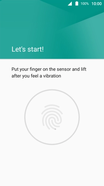 Follow the instructions on the screen to create the phone lock code using your fingerprint.