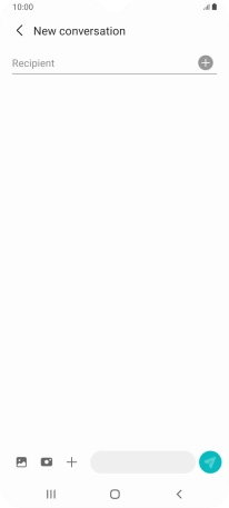 Press the search field and key in the first letters of the recipient's name.