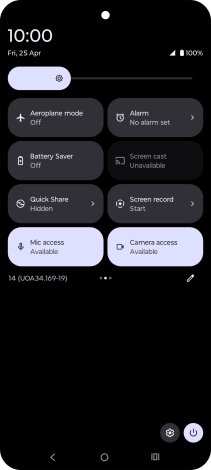 Press the battery saver mode icon to turn on the function.