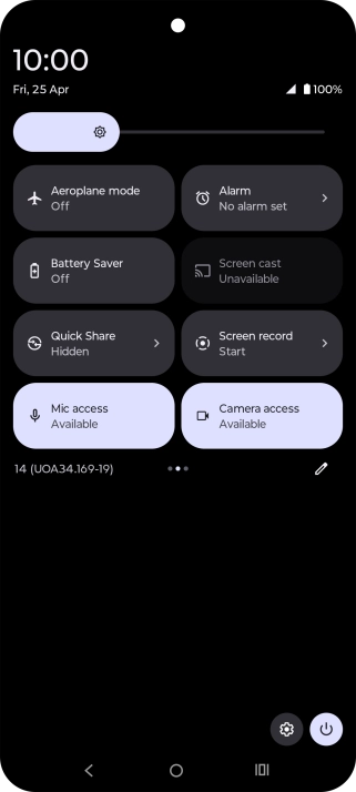 Press the battery saver mode icon to turn on the function.