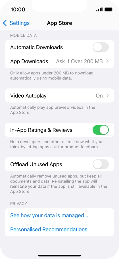 Press the indicator next to 