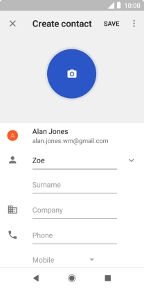 Press Surname and key in the last name.