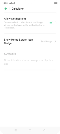 Press the indicator next to 